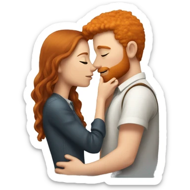 Ginger guy kissing brunette girl 😘 sticker