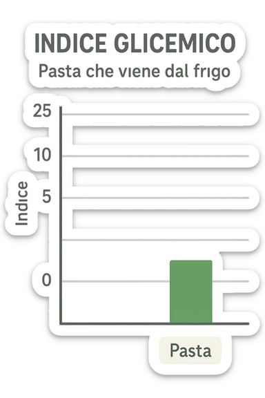 Indice glicemico basso grafico con la pasta che viene da frigo in italiano sticker