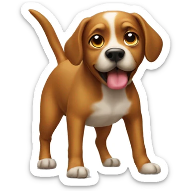 Dog make poop sticker