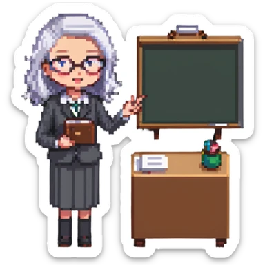 teacher giving a lecture sticker