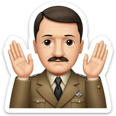 Hitler saying namaste sticker