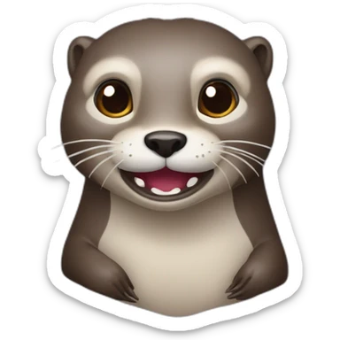 Loutre démoniaque sticker