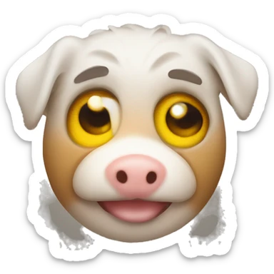 porco espinho com olhos brilhantes e fofo sticker