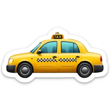 City Rain Scenes, Taxi reflection + puddle. sticker