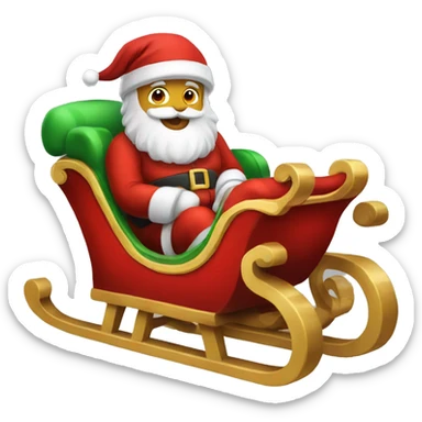 Santa's-sleigh sticker