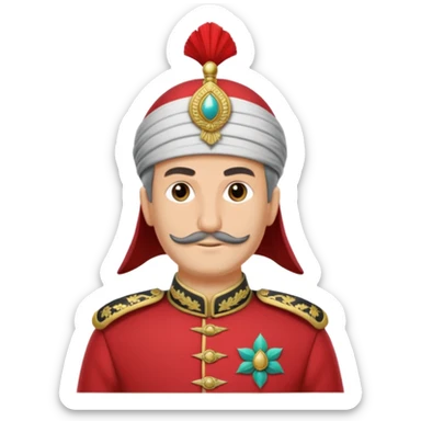 Génère moi un ancien soldat de l'empire ottoman  sticker
