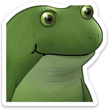 bufo frog hugging the Montreal logo sticker