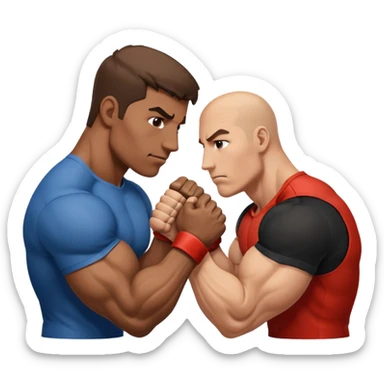 2 bicep arm wrestling  sticker