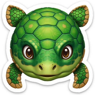 sea turtle, front face  sticker