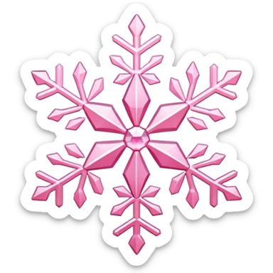 snowflake with pink color  sticker