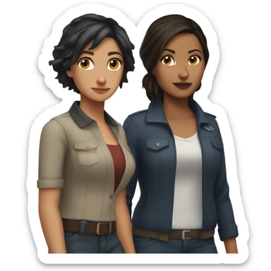 Elena Fisher and Chloe Frazer sticker
