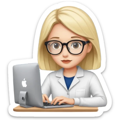 a girl coding with her computer at night sticker