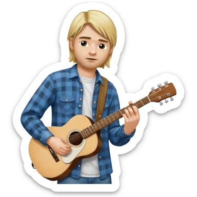 KURT COBIN/NIRVANA NO SHOW DE ROCK COM A GUITARRA sticker