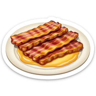bacon on a plate sticker