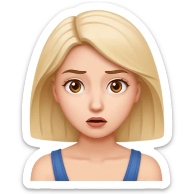 
a woman posing like, "Why?" sticker