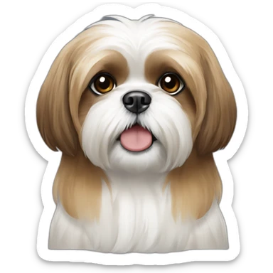 white-and-caramel-shih-tzu sticker