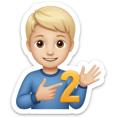 A Lil kid holding 6 7  sticker