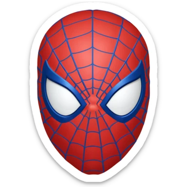 Spiderman head sticker