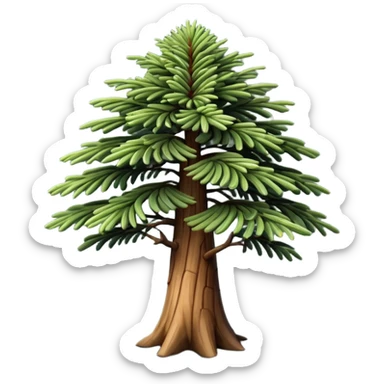 A Brazilian araucaria tree with extended branches sticker