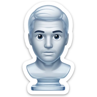 ice Sculpture bust man sticker