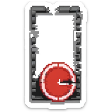 Red prohibition symbol, no entry sign with slash sticker