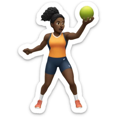 black woman throwing shot put sticker