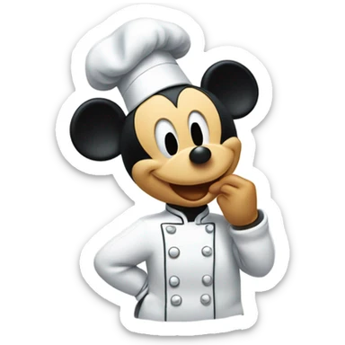 Mickey Mouse doing a chefs kiss sticker