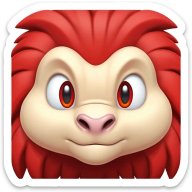 Knuckles the Echidna face from Sonic the Hedgehog sticker