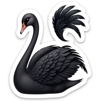 Beautiful feminine Black swan sticker
