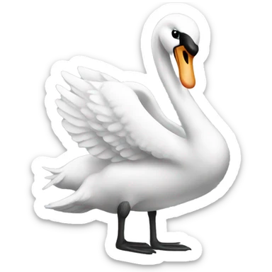 Swan hearted sticker