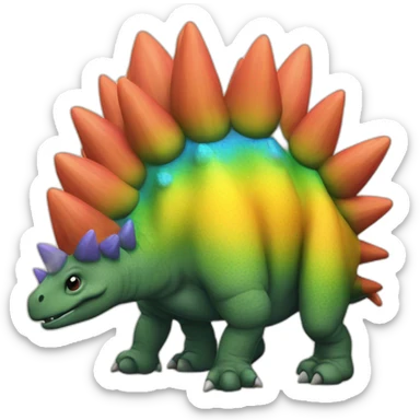 stegosaurus gay lgbt sticker