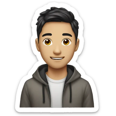 asian teen handsome male sticker