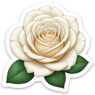 white rose, without green leaves, just flower sticker