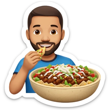 Drake eating a chipotle burrito bowl sticker