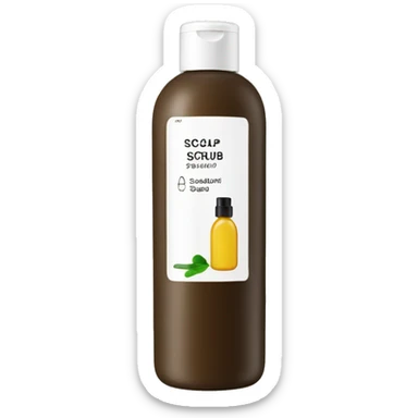 bottle of scalp scrub with label sticker