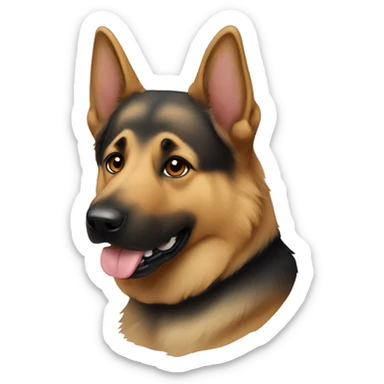 German Shepherd Chow Mix Dog sticker