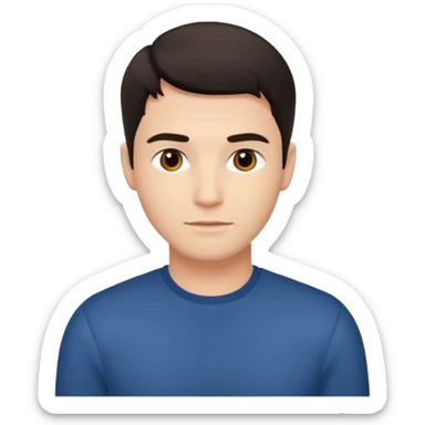 hombre guapo con poco cabello sticker