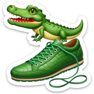 Haz un cocodrilo con zapatillas de deporte sticker