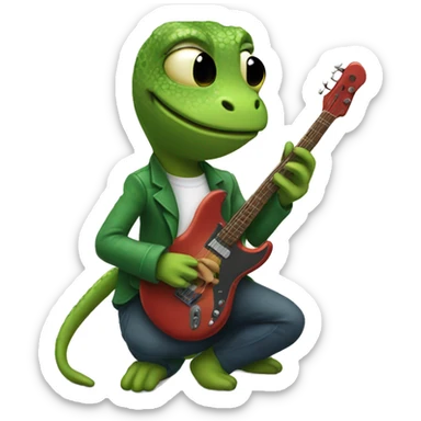 geko escuchando musica sticker