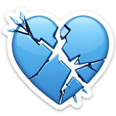 Así: 💔 pero que sea azul sticker