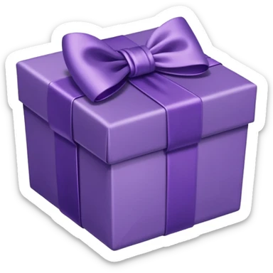 purple noel giftbox sticker