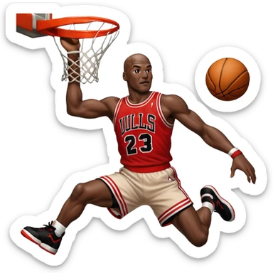 Michael jordan dunking sticker