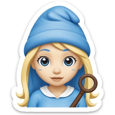 blue Smurfette sticker