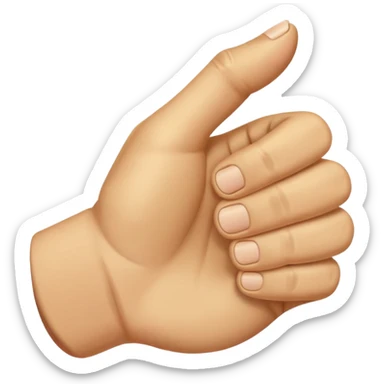 "A hand emoji gesture where the fist is closed, and the thumb is poking out between the index and middle fingers." 👊 sticker