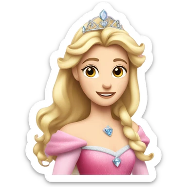 Princess Aurora with tiara  sticker