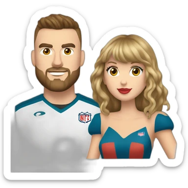 Taylor Swift and Travis Kelce sticker