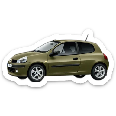 Renault Clio 2 Khaki olive color sticker