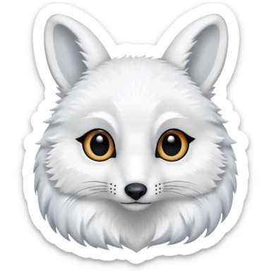 Ermine-Snowshoe-Hare-Arctic-Fox-Snowy-Owl-fusion-hybrid sticker