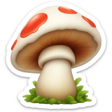 Cute mushroom with a face blowing a kiss sticker