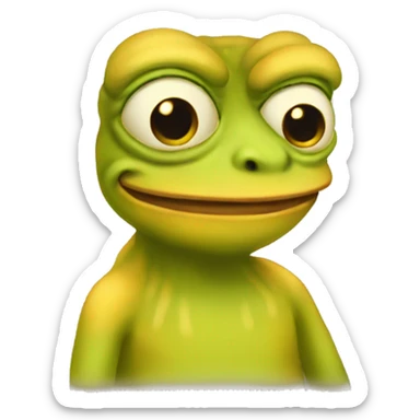 yellow pepe sticker